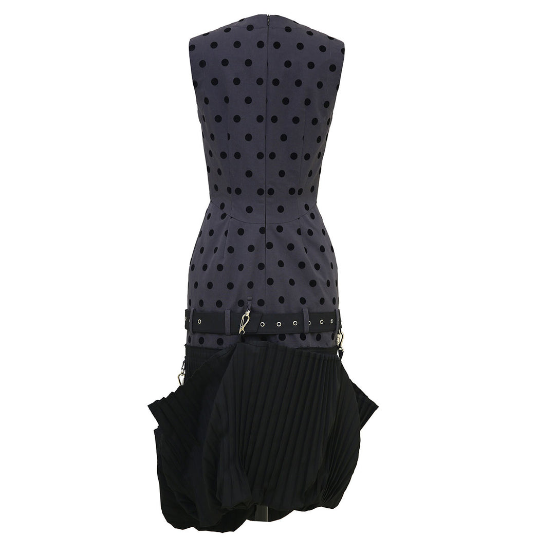 Rokh - PLEATED OVERTURN MIDI DRESS