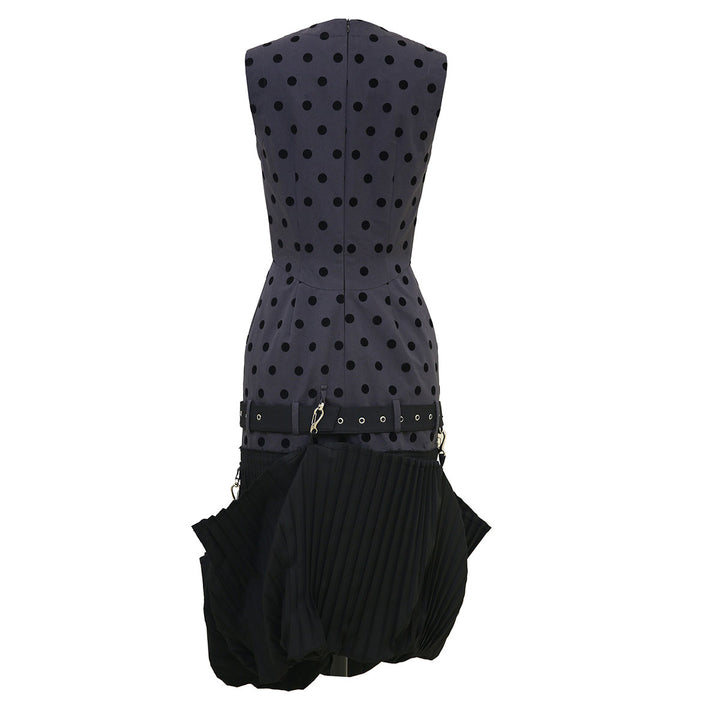 Rokh - PLEATED OVERTURN MIDI DRESS