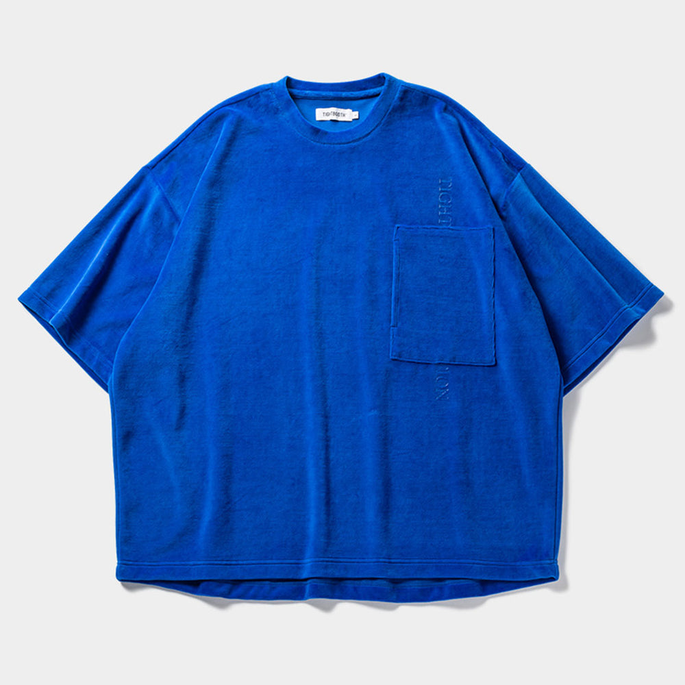 STRAIGHT UP VELOUR T-SHIRT - TIGHTBOOTH