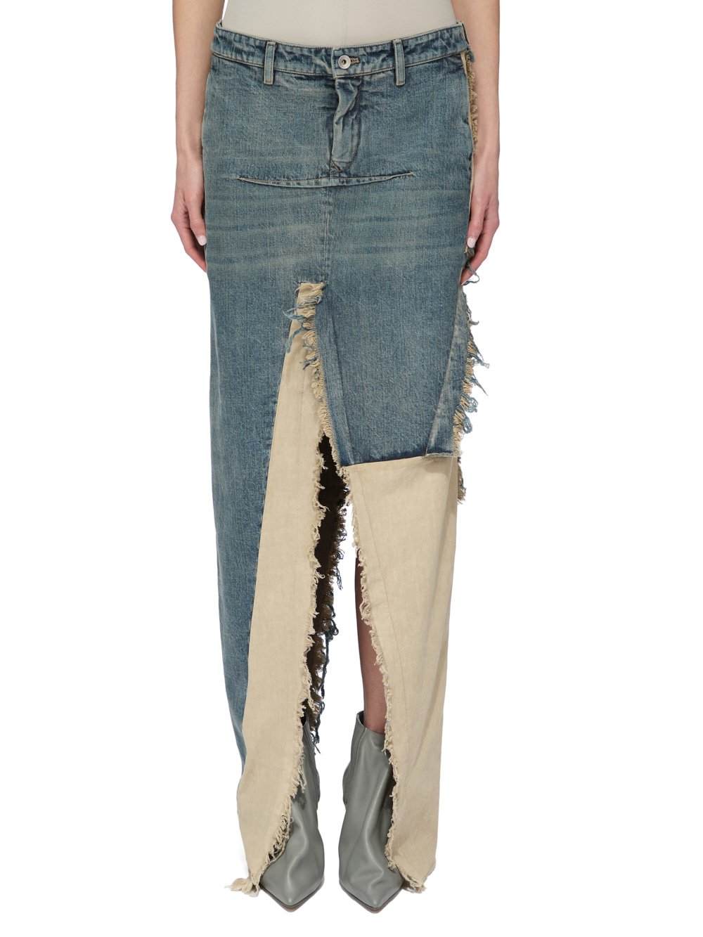 DENIM SLICED SKIRT