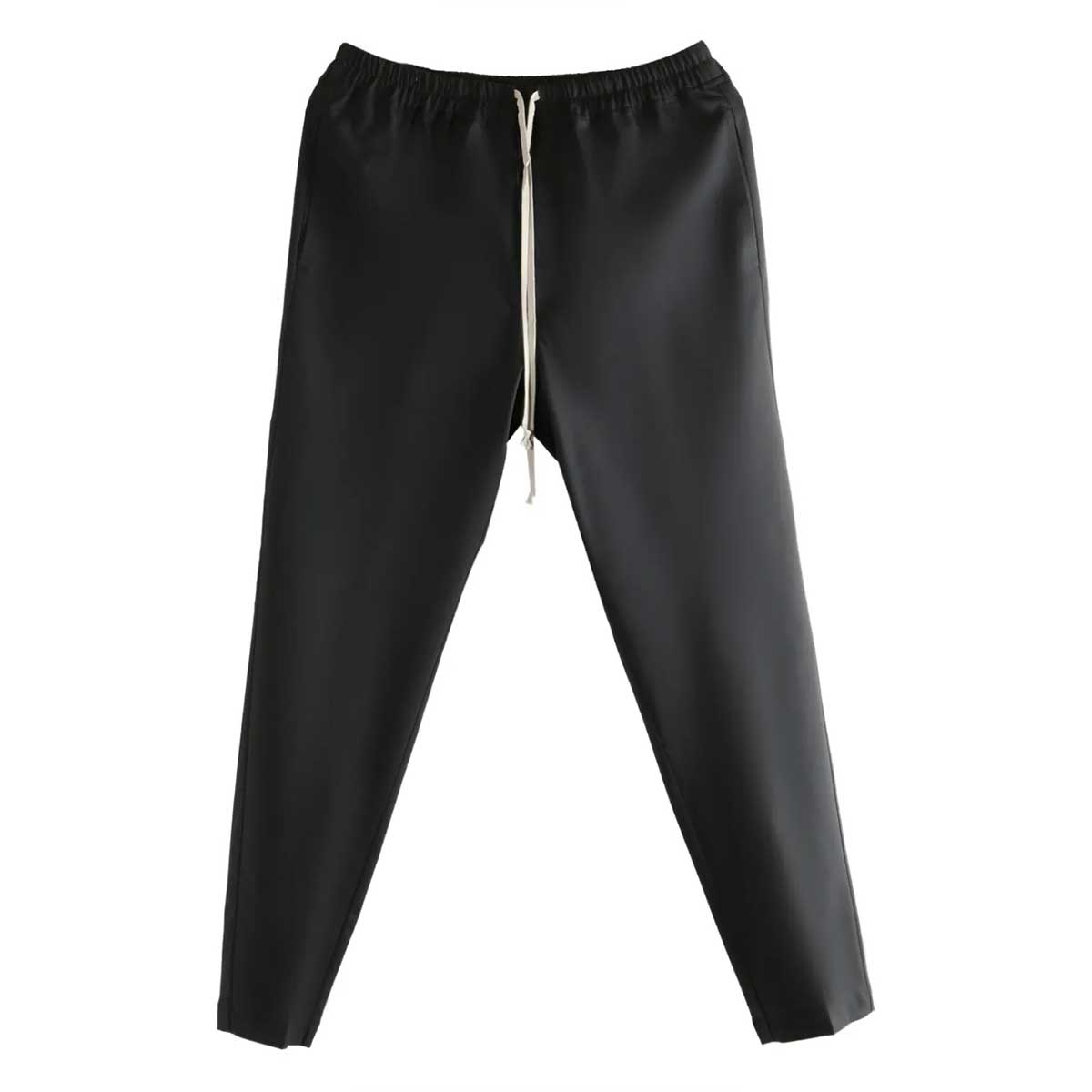 パンツ Rick Owens Drawstring Slim Long 46 CF Rick Owens Drawstring Slim Long Trousers | Black | FARFETCH