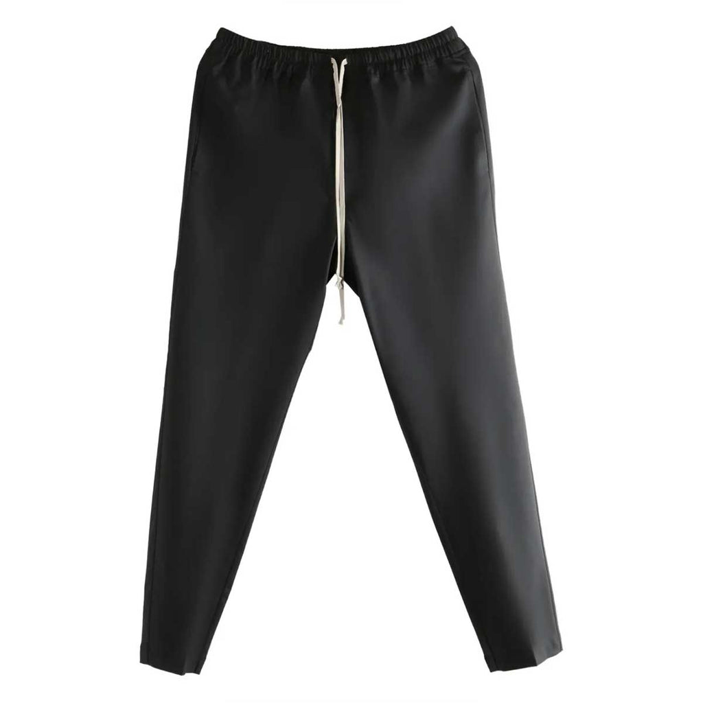 Rick Owens(リックオウエンス) DRAWSTRING PANTS 正規店出品】RICK OWENS 09 DRAWSTRING LONG PANTS BLACK (RICK OWENS