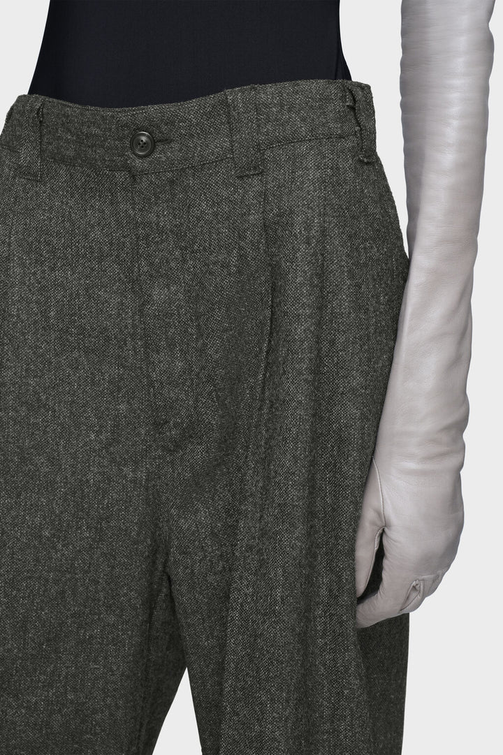Wide leg wool trousers