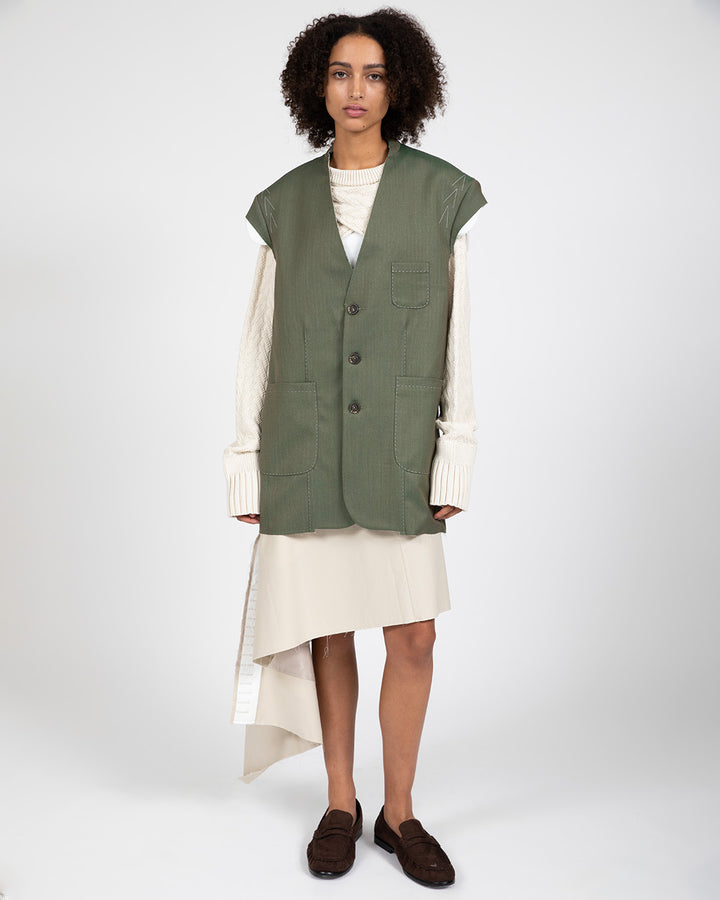CROPPED TRENCH SKIRT