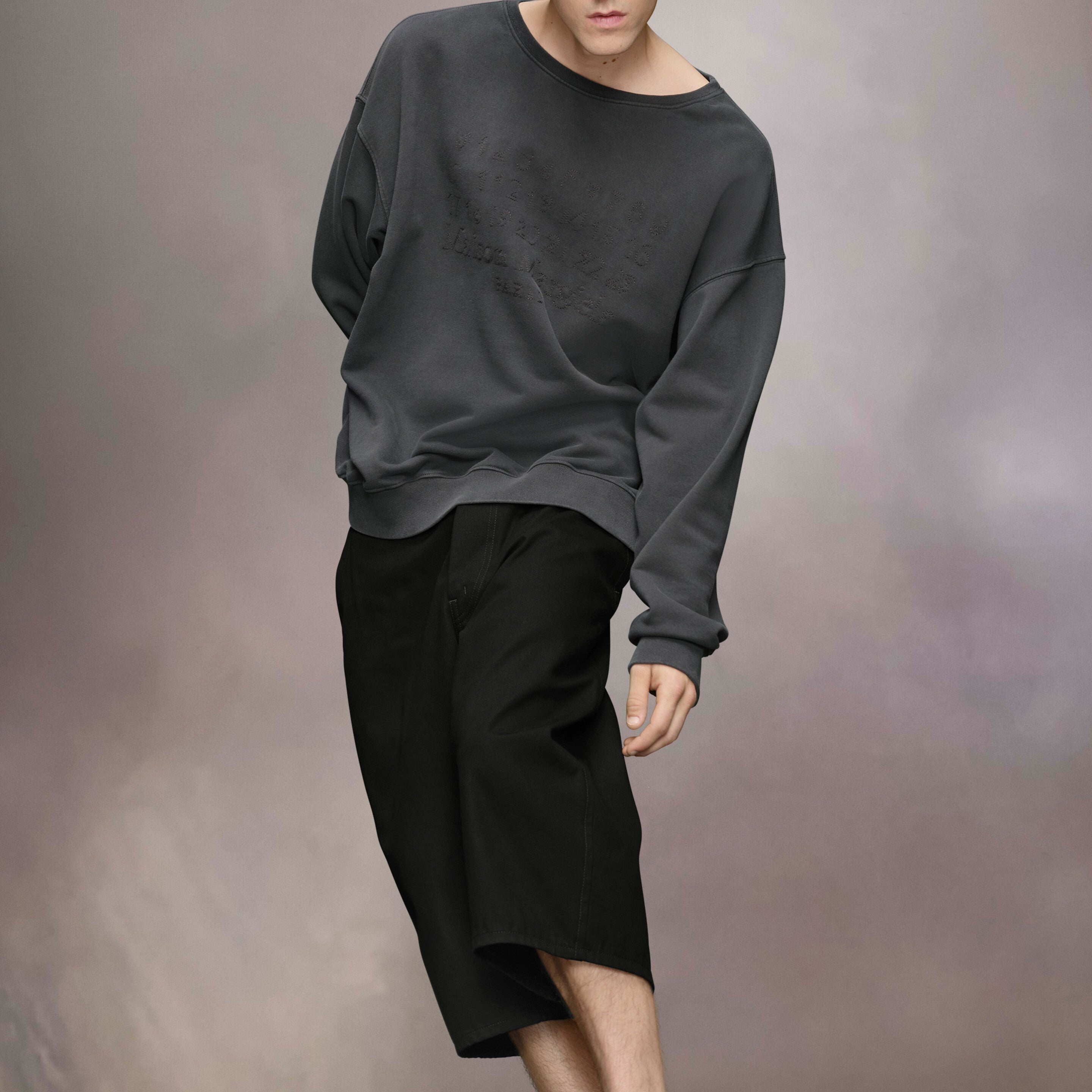MAISON MARGIELA 胸ロゴ コットン スウェットシャツ MAISON MARGIELA 胸ロゴ コットン スウェットシャツ