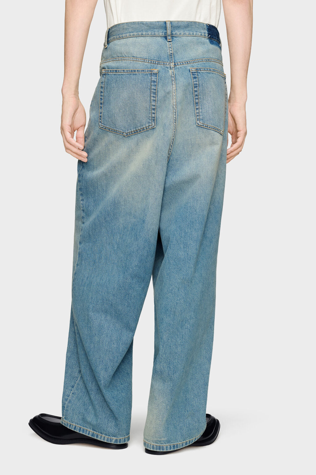 WRAP DENIM TROUSERS
