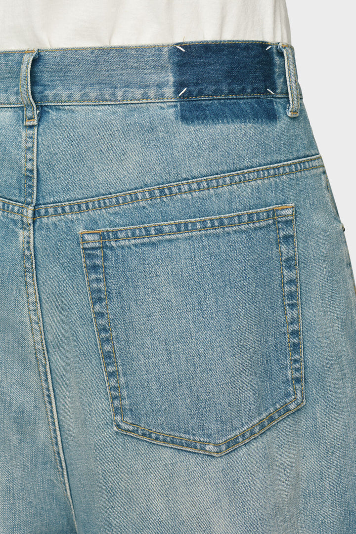 WRAP DENIM TROUSERS