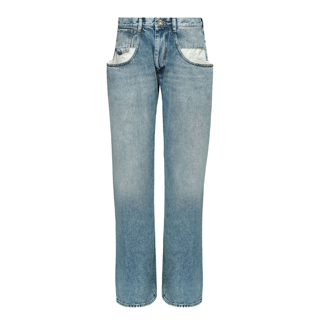 ストレートジーンズ コントラストポケット付き | Why are you here?