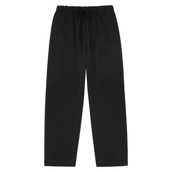 Drawstring tailored wool trousers