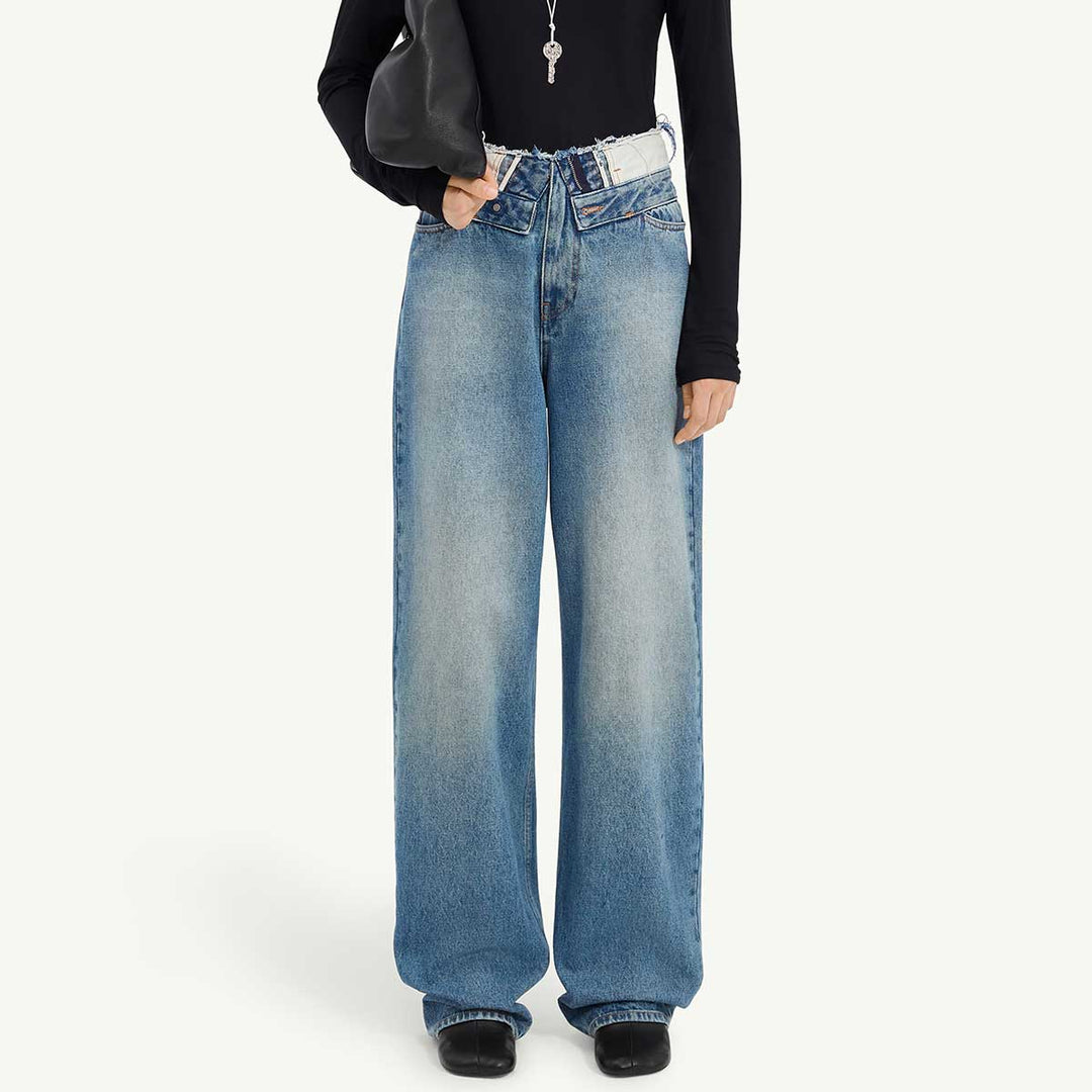 Straight leg jeans