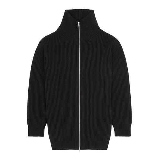 リブニット カーディガンドレス