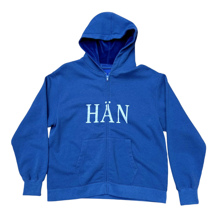 OVERDYE BLUE MELANGE ZIP HOODIE