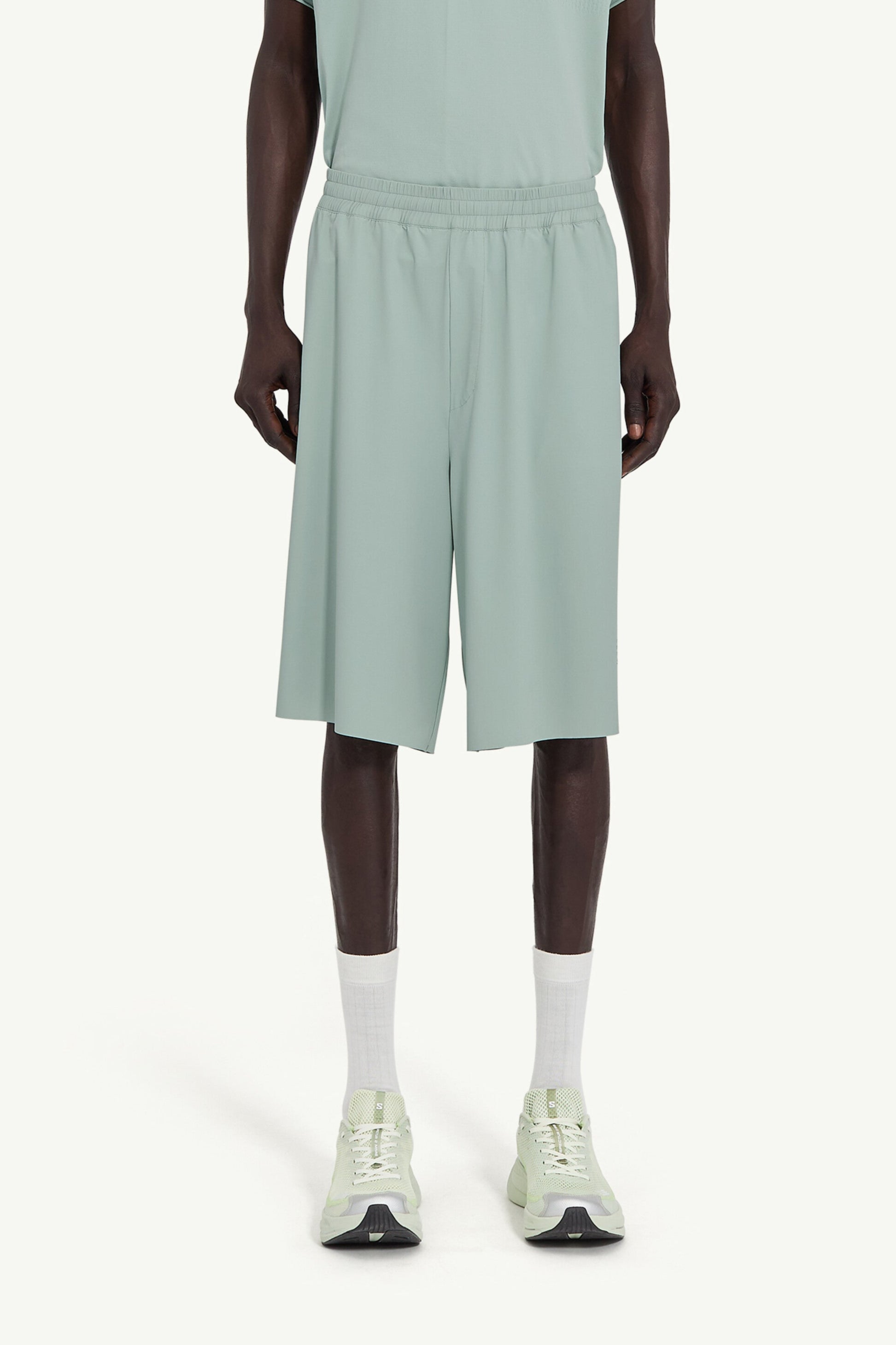 ショートパンツ MM6 Maison Margiela MM6 Maison Margiela ロゴパッチ ショートパンツ | ブルー