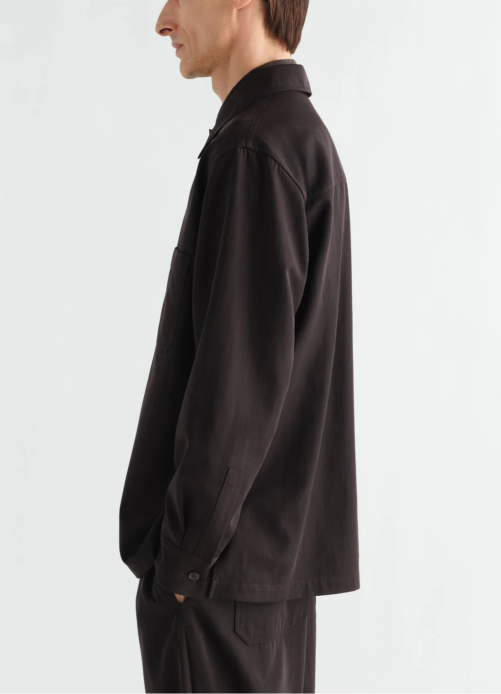 Wool gabardine light overshirt