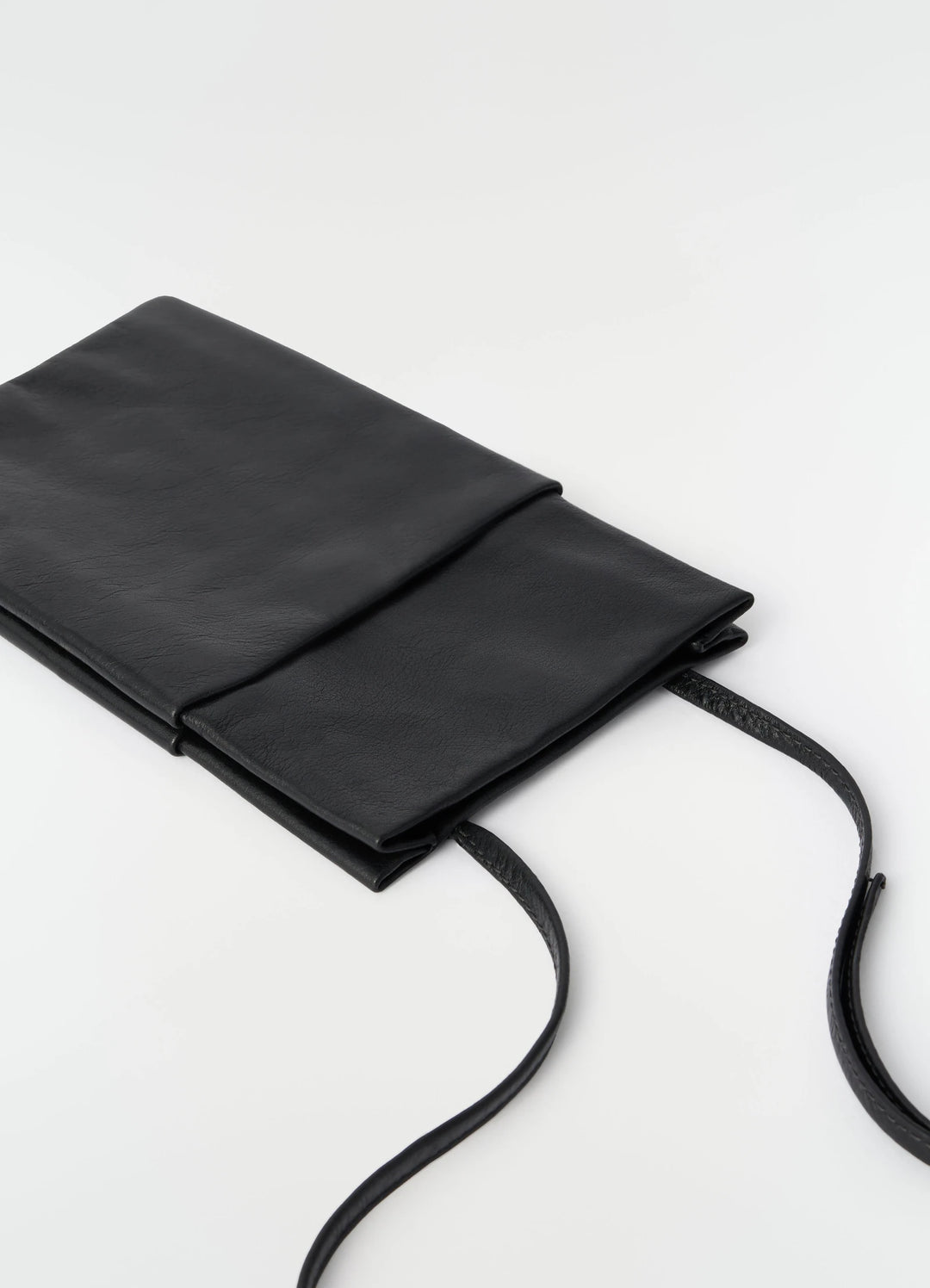 Grain leather book pouch