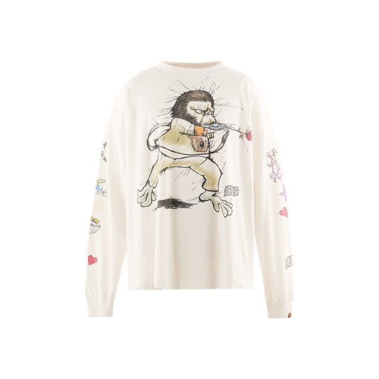 BAPE_LS T-SHIRT/RUNNING