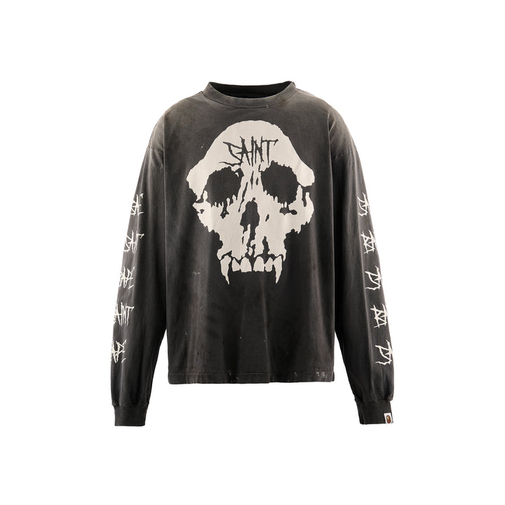BAPE_LS T-HIRT/SKULL