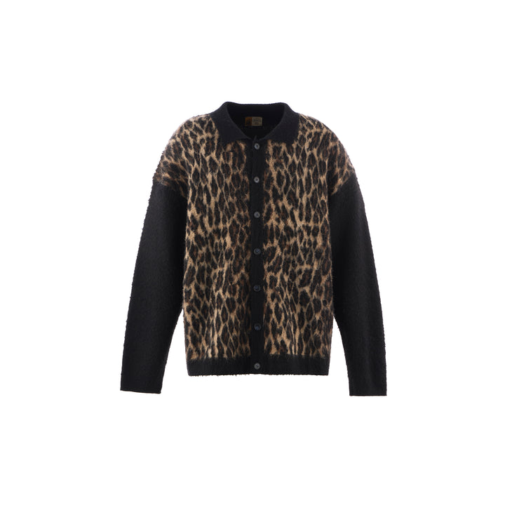 KNIT CARDIGAN/LEOPARD