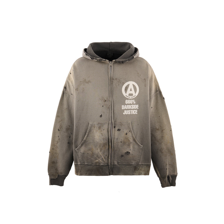 SAINT MICHAEL - BH_ZIP UP HOODIE/SNT HUNTER