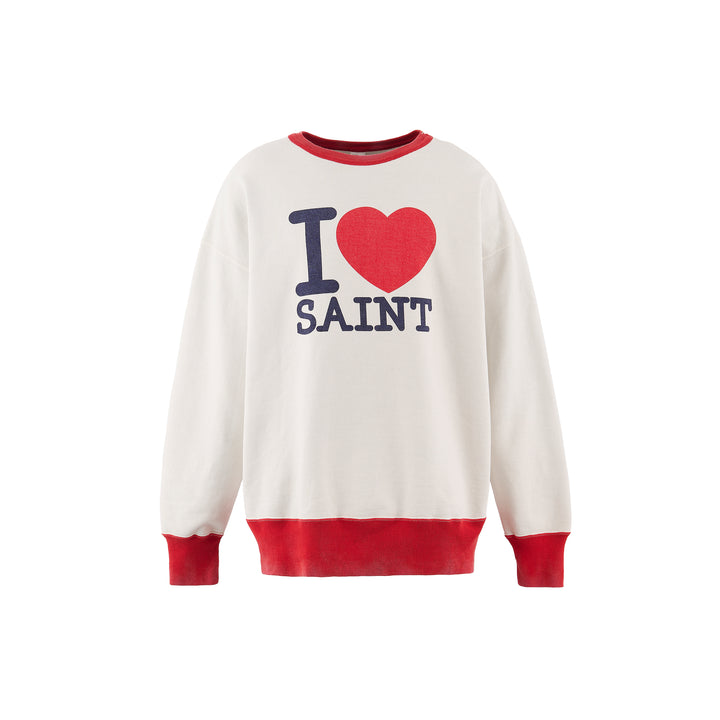SAINT MICHAEL - CREW NECK SWEAT/I LOVE SAINT