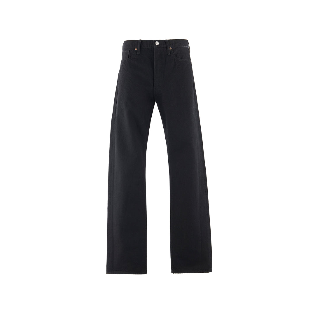 BLACK DENIM PANTS/STRAIGHT