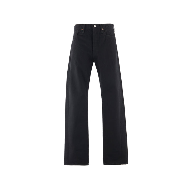 BLACK DENIM PANTS/STRAIGHT