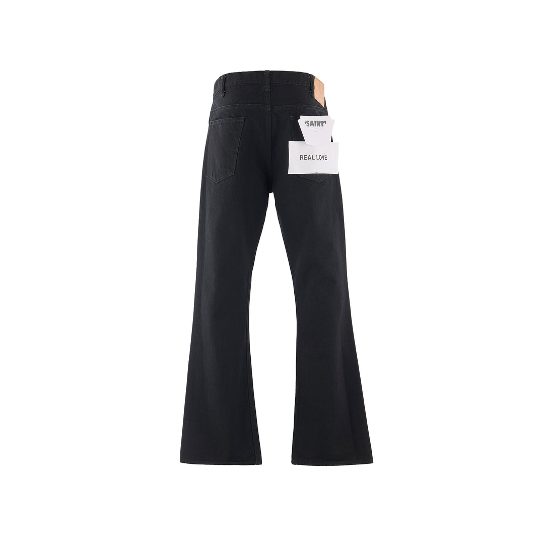 BLK FLARE DENIM PANTS/FLARE