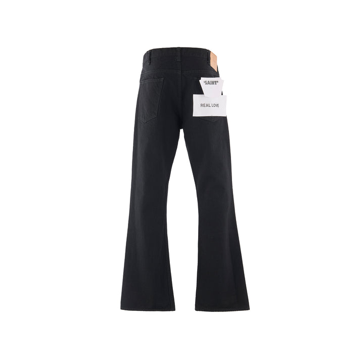 BLK FLARE DENIM PANTS/FLARE