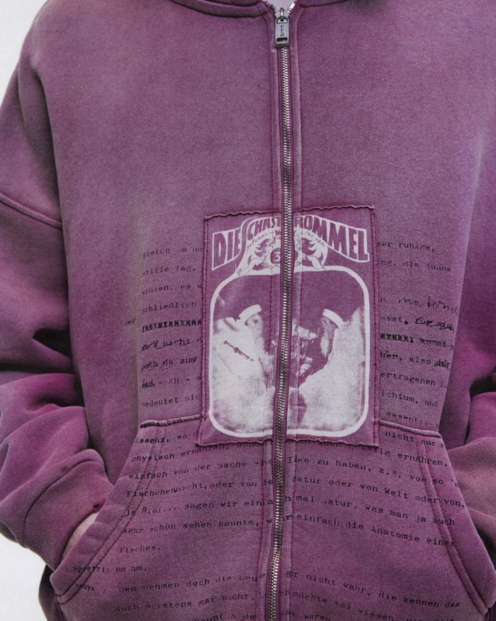 ROCK / PAPER / SCISSORS II ASSEMBLAGE ZIP HOODIE