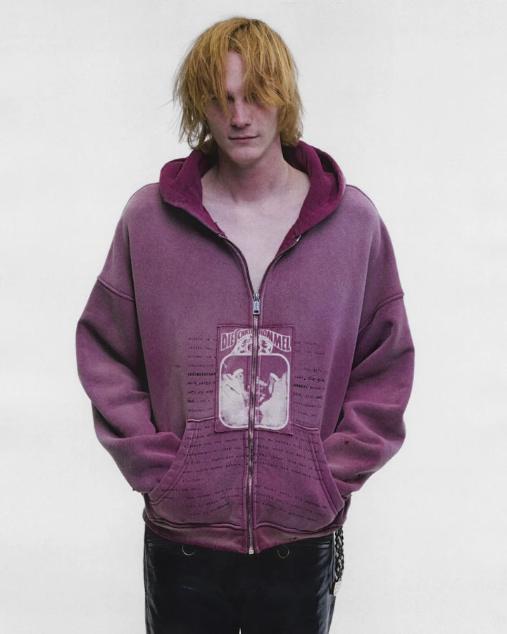 ROCK / PAPER / SCISSORS II ASSEMBLAGE ZIP HOODIE