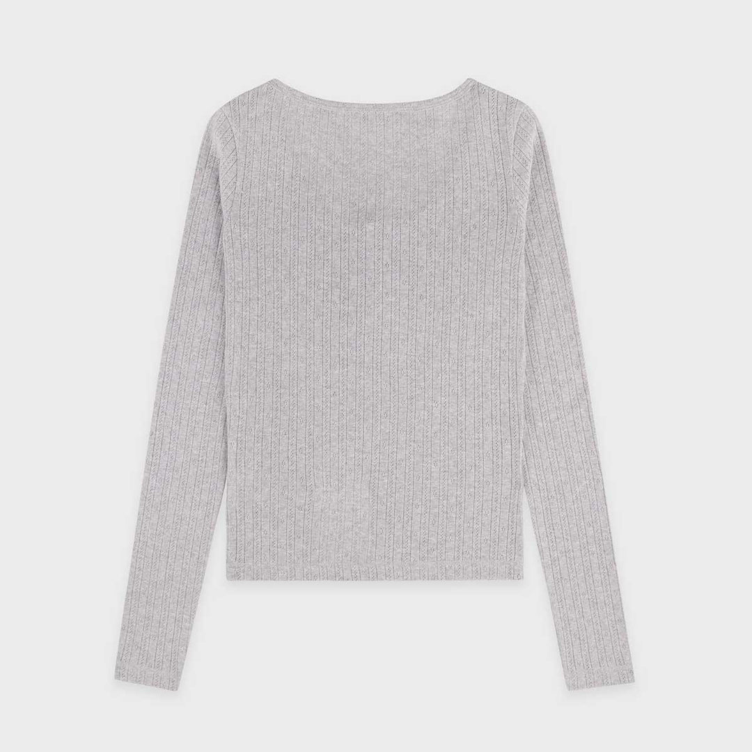 Signature Logo Pointelle Cardigan