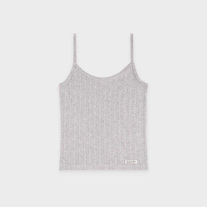 Signature Logo Pointelle Tank