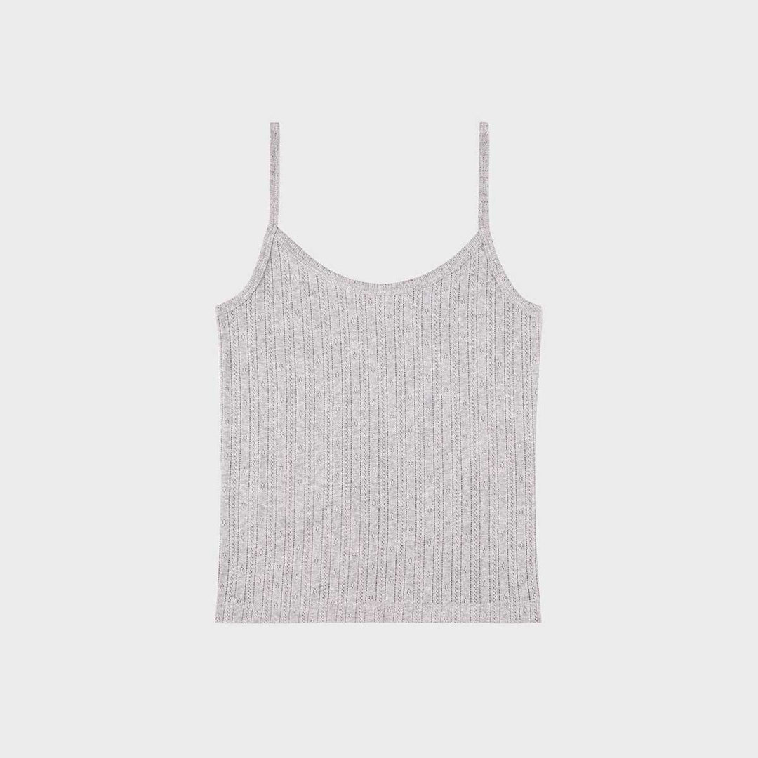Signature Logo Pointelle Tank