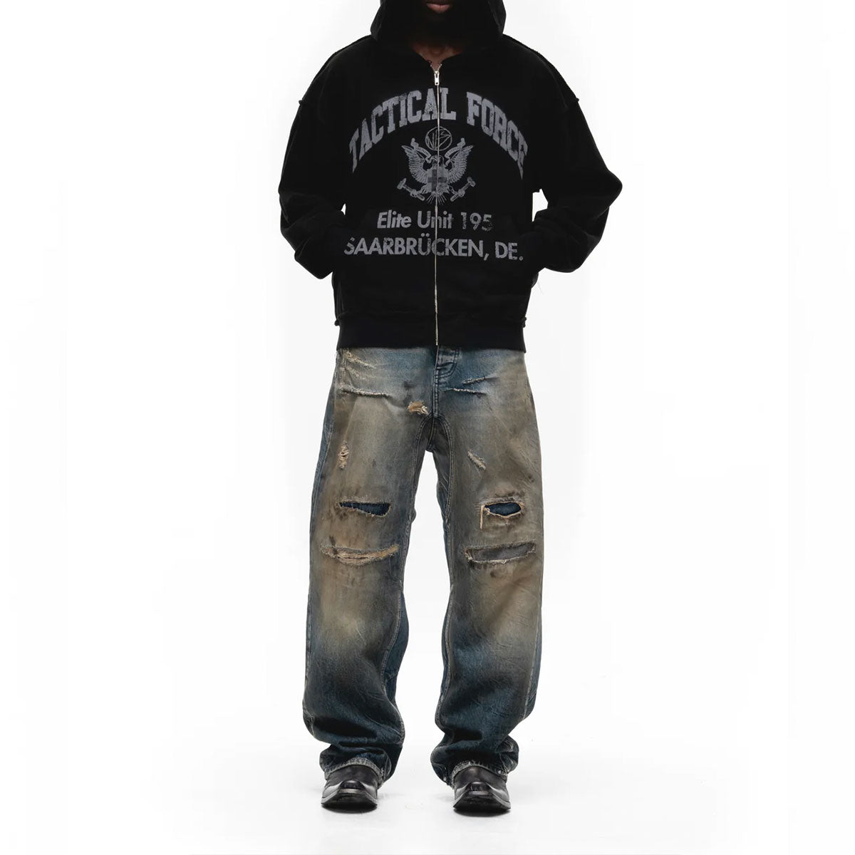 【NO/FAITH STUDIOS】タクティカルフォース ジッパー ブラック TACTICAL FORCE ZIPPER | Why are you here?