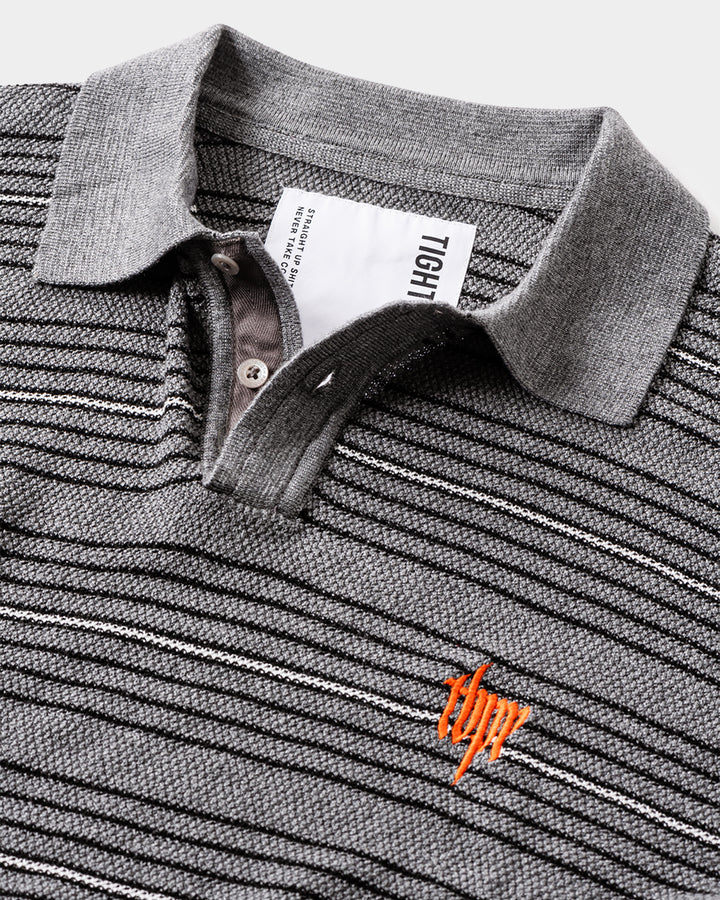 TIGHTBOOTH - BOARDER KNIT POLO SHIRT