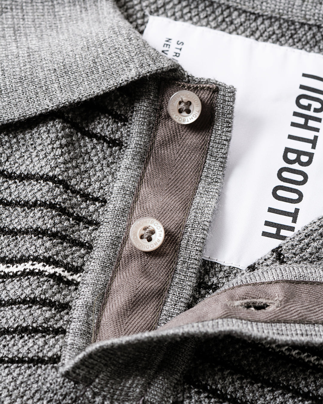 TIGHTBOOTH - BOARDER KNIT POLO SHIRT