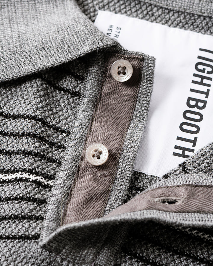 TIGHTBOOTH - BOARDER KNIT POLO SHIRT