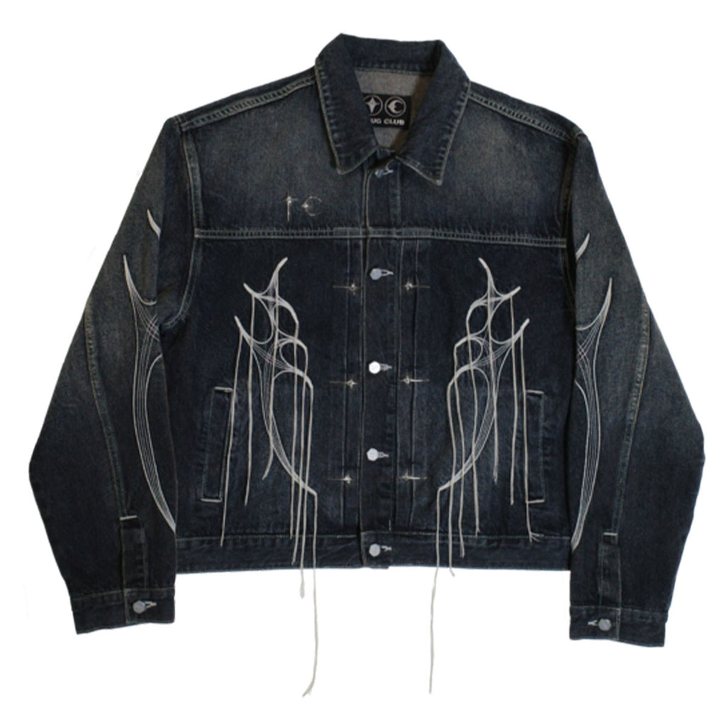 Tribal Tree Denim Jacket | Why are you here?