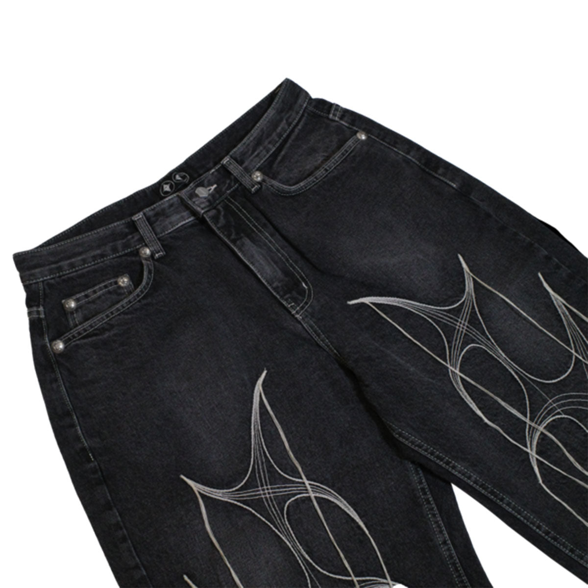 Tribal Tree Denim Pants | Why are you here?