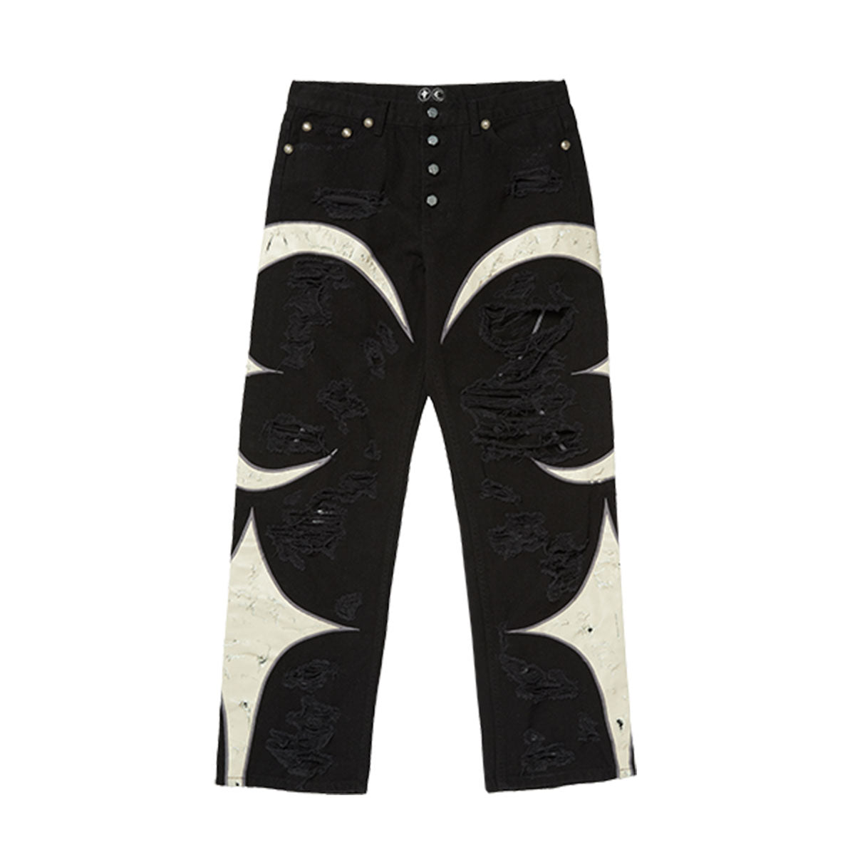 サグクラブパンツ黒リベットワークパンツThug Pants