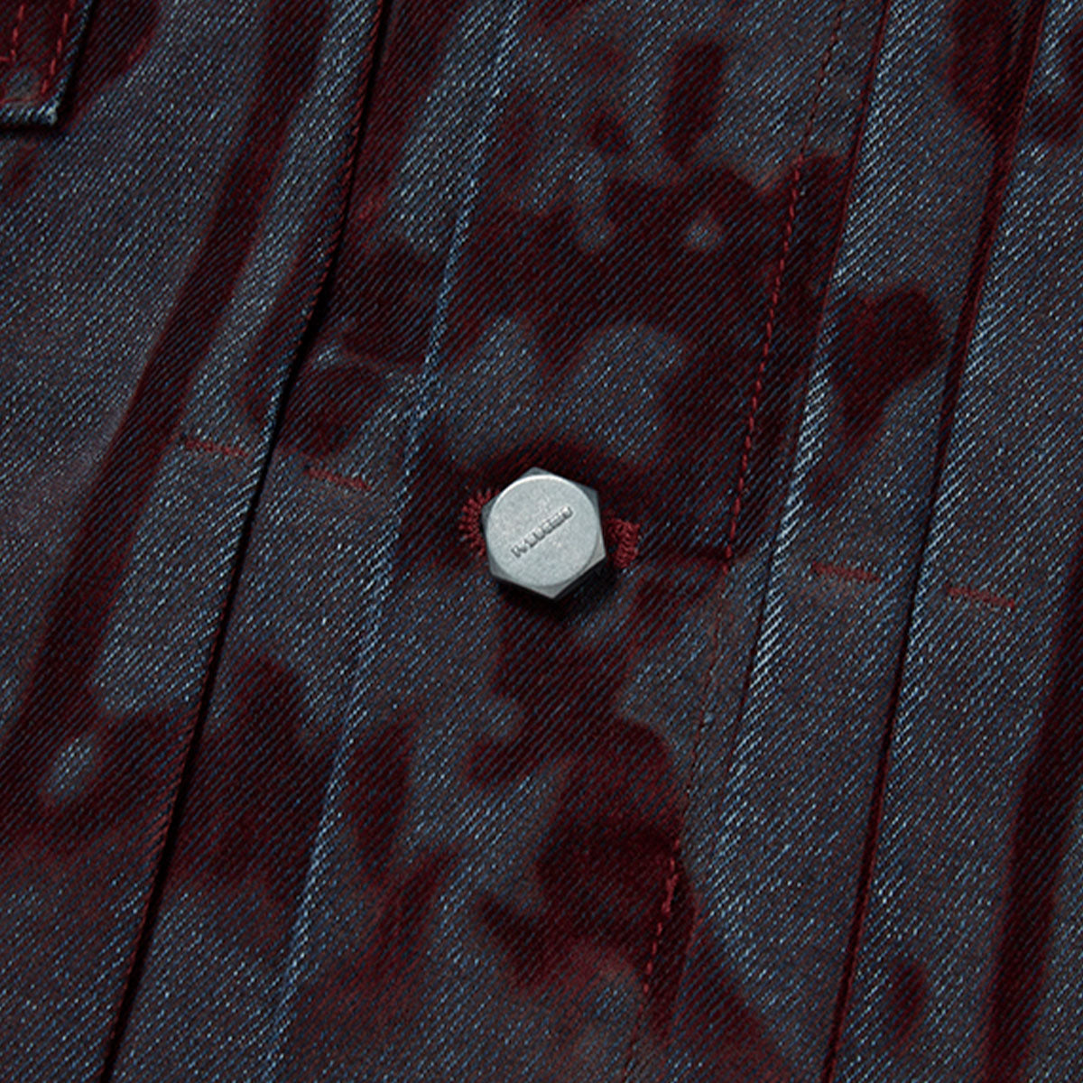 Blood Lazered Denim Jacket | Why are you here?