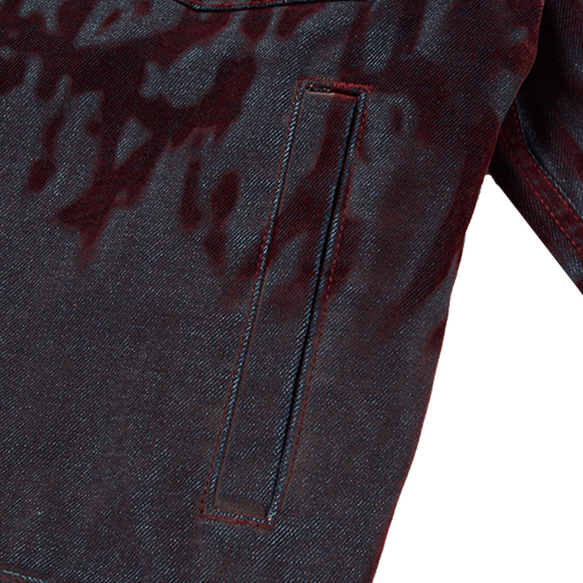 Blood Lazered Denim Jacket | Why are you here?