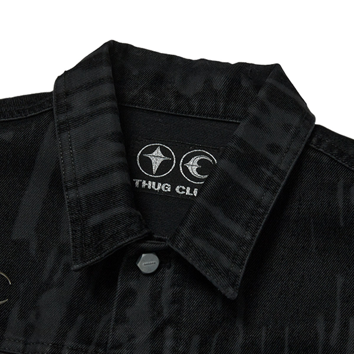 Blood Lazered Denim Jacket | Why are you here?