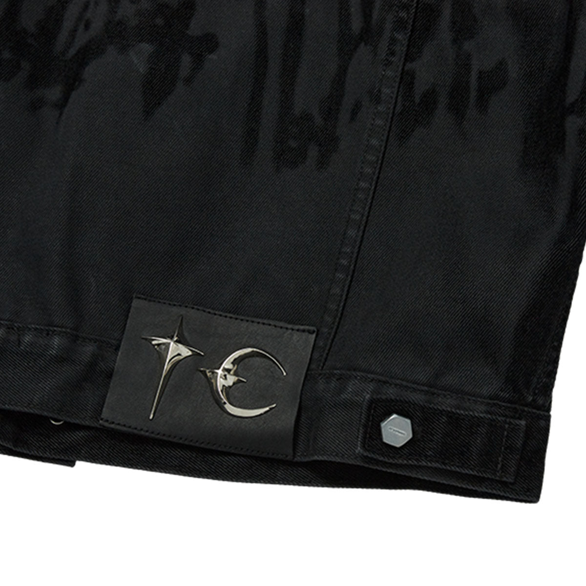 Blood Lazered Denim Jacket | Why are you here?