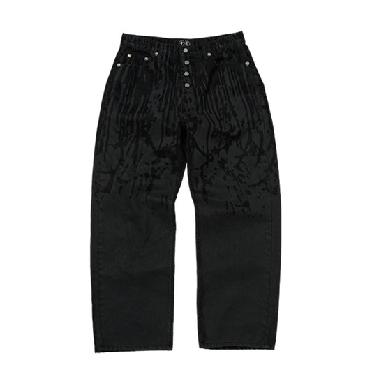 THUG CLUB - Blood Lazered Denim Pants