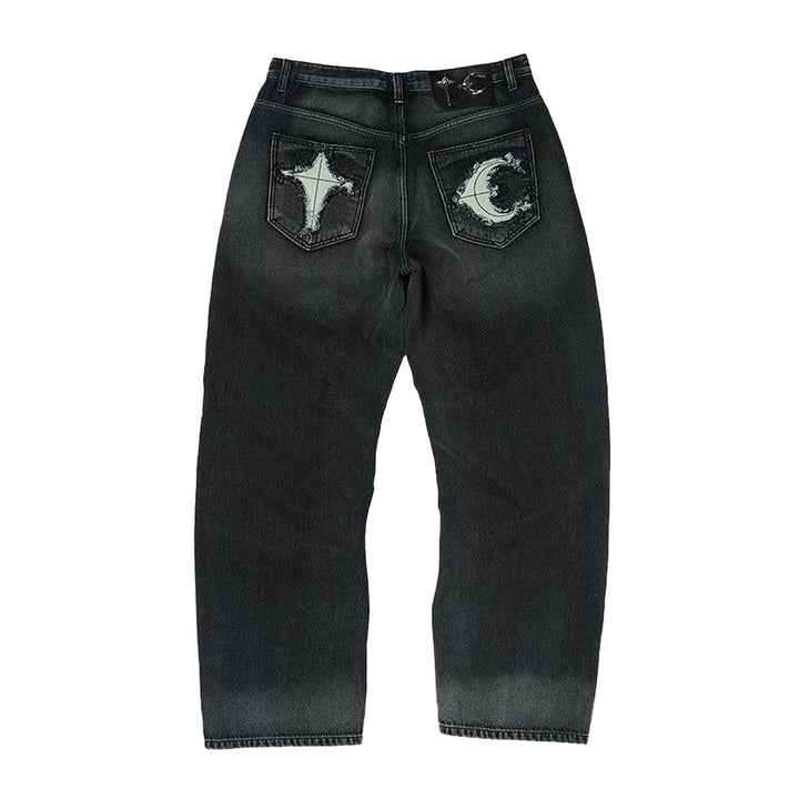 THUG CLUB - TC Bone Leather Denim Pants