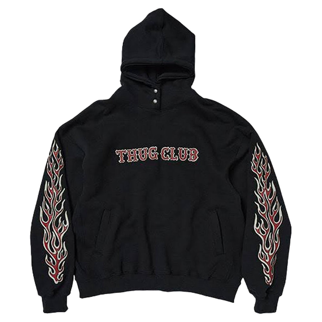 THUG CLUB - Leather Flame Hoodie