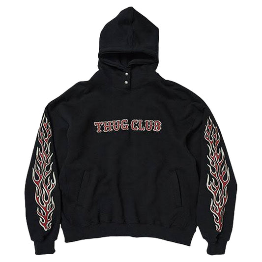 THUG CLUB - Leather Flame Hoodie