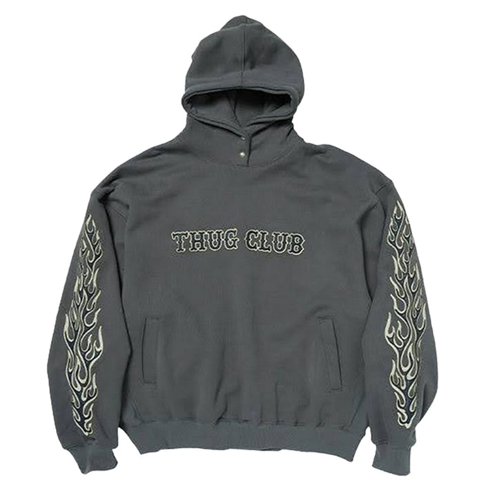 THUG CLUB - Leather Flame Hoodie