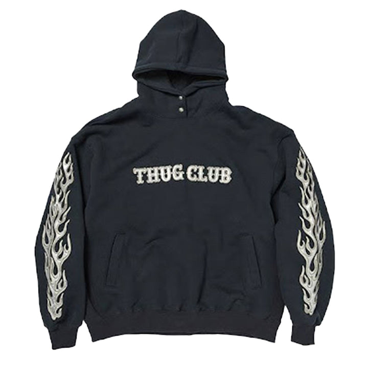 THUG CLUB - Leather Flame Hoodie